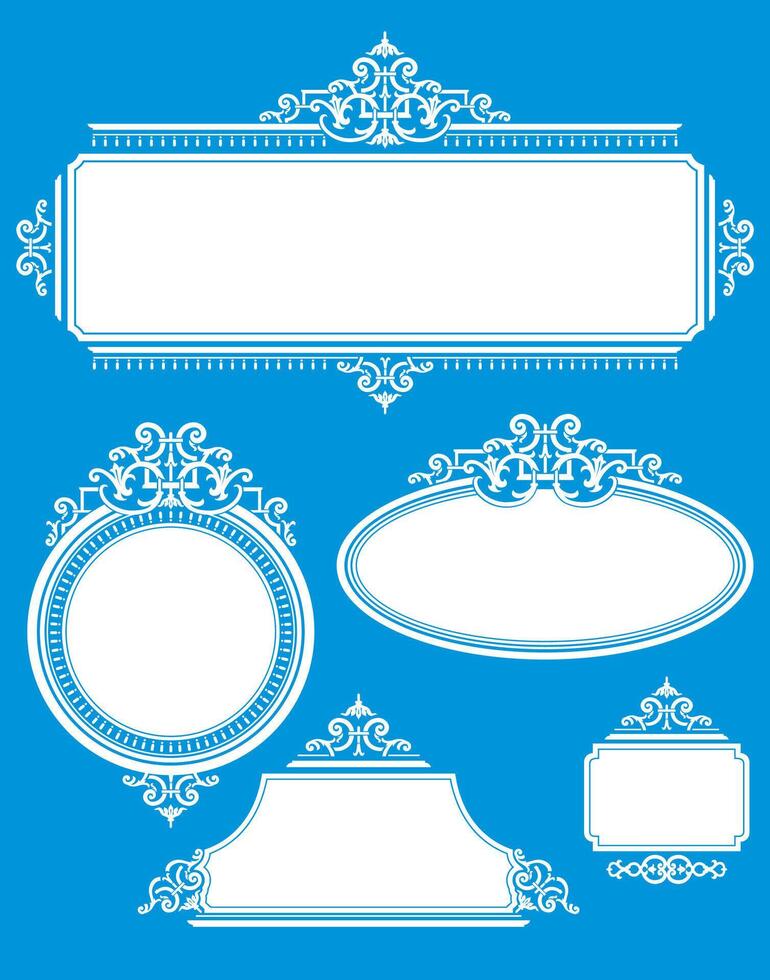 Traditional Label Design, blank background vector