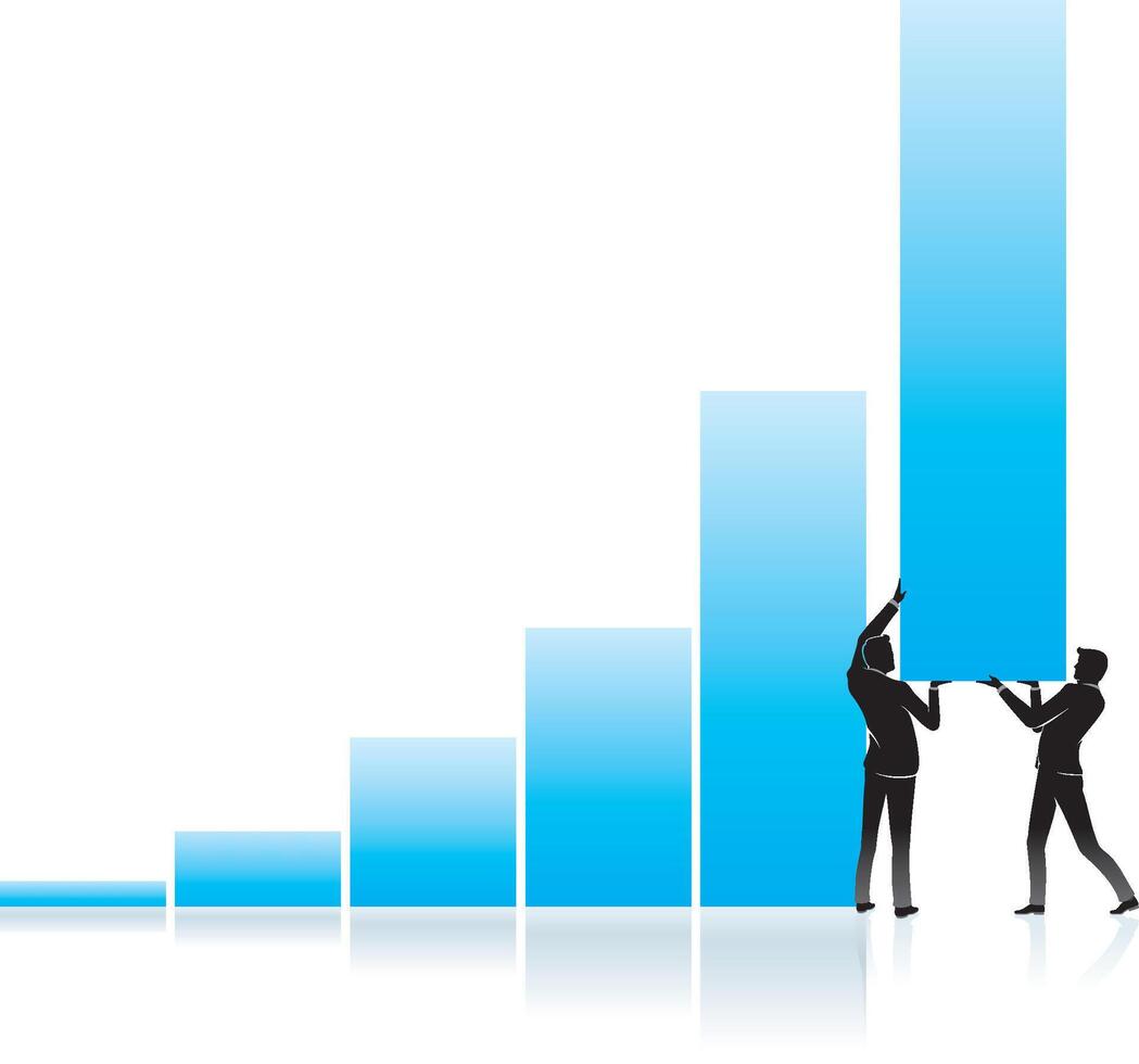 Business Partner Growth Projection vector