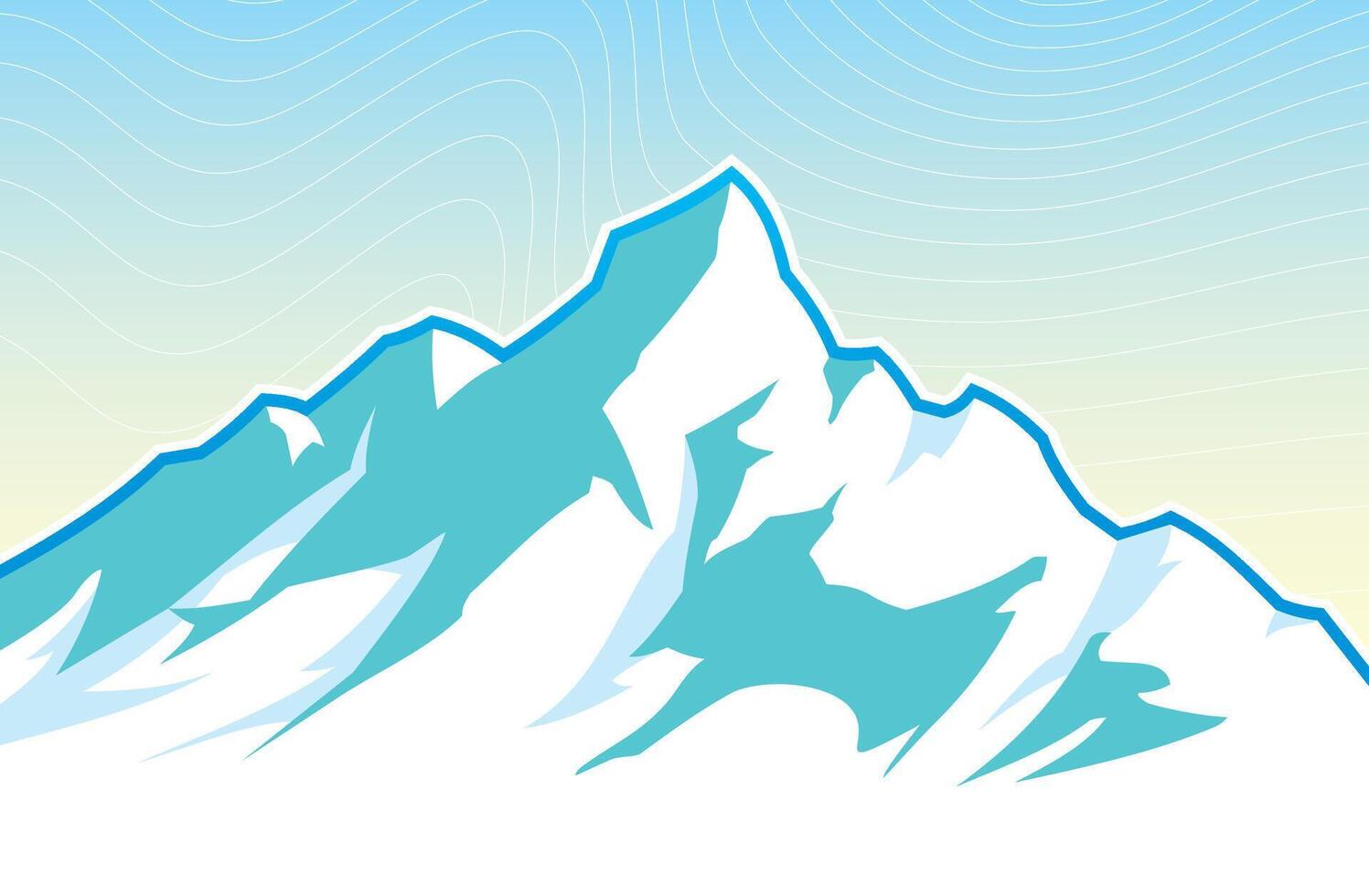Mountain Peak Snow Weather vector