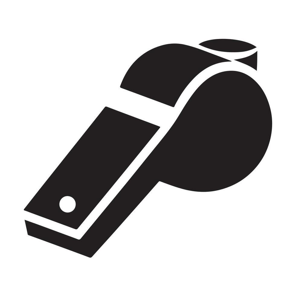 Black Silhouette of a Whistle vector