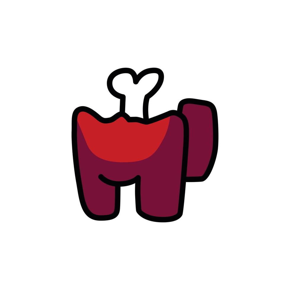 Red Among Us vector