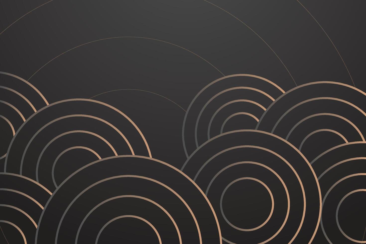 Abstract geometric shapes background. Luxury dark backdrop. Modern circle lines pattern. vector
