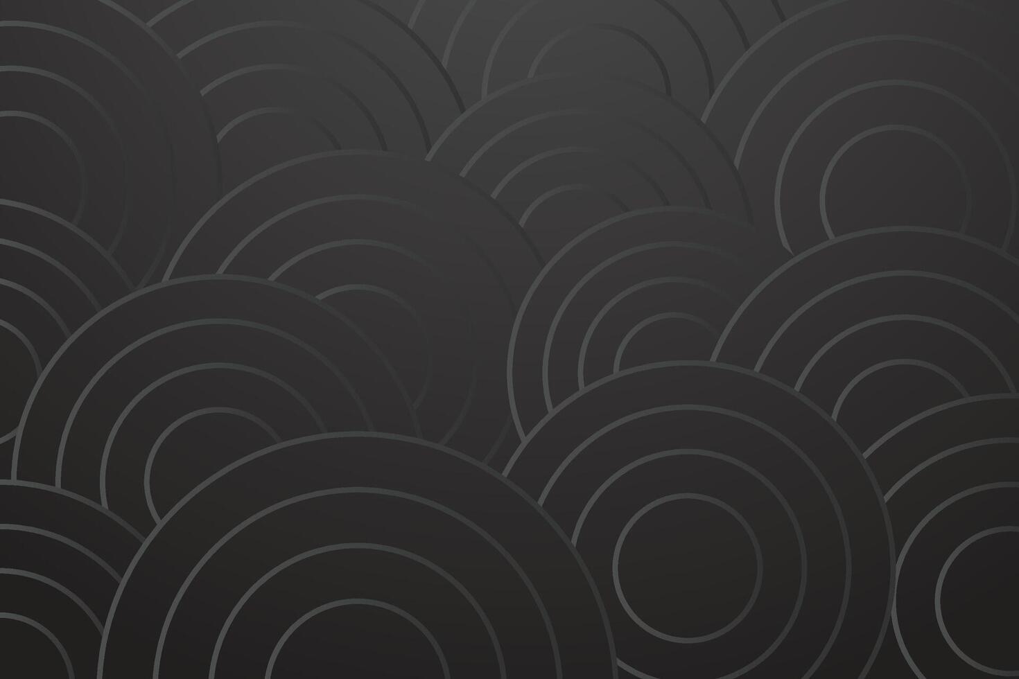 Abstract geometric shapes background. Luxury dark backdrop. Modern black circle lines pattern. vector