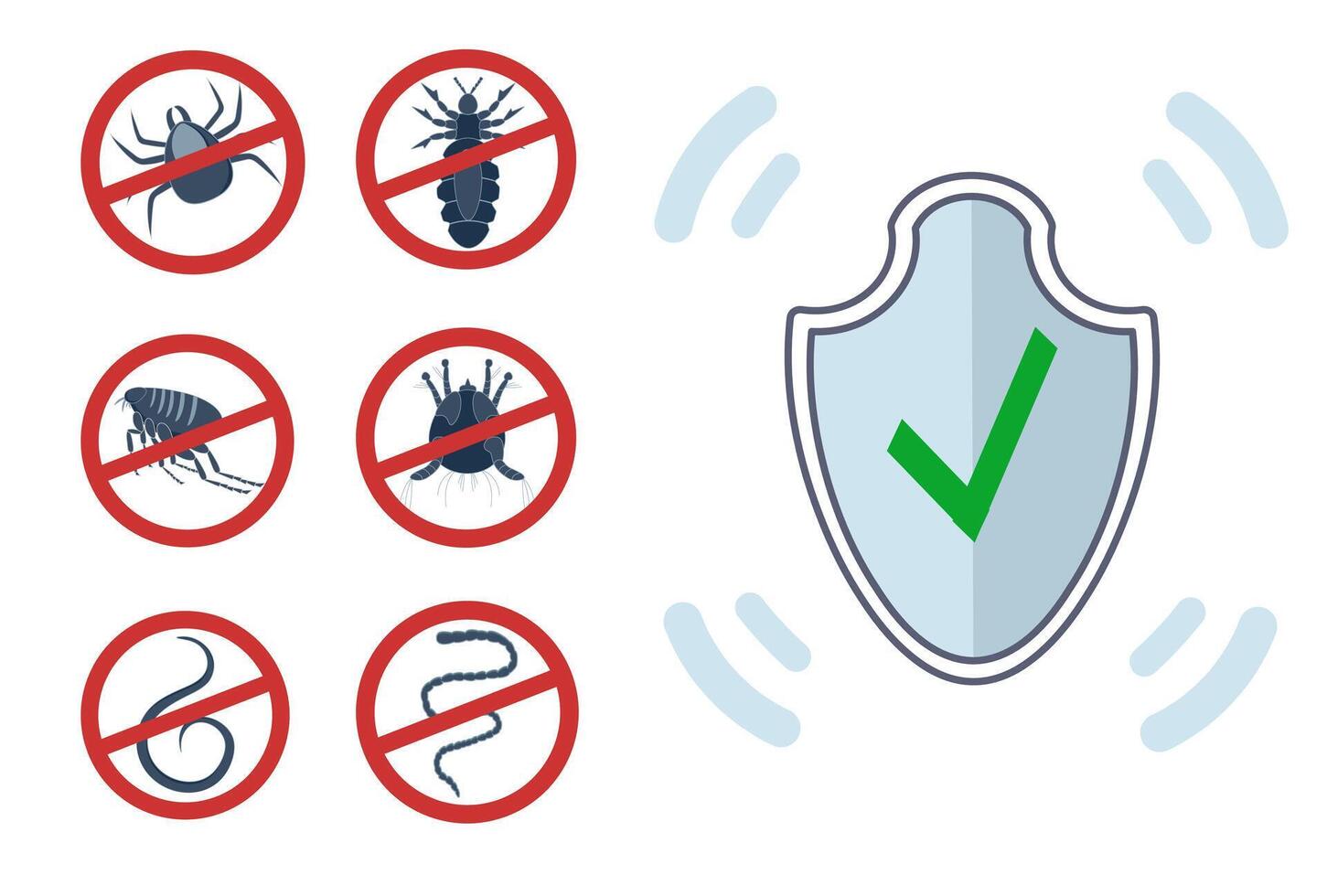 Insect control. protecting against pests with effective measures vector