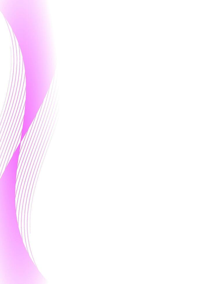 Abstract pink and white wavy background with curved lines vector