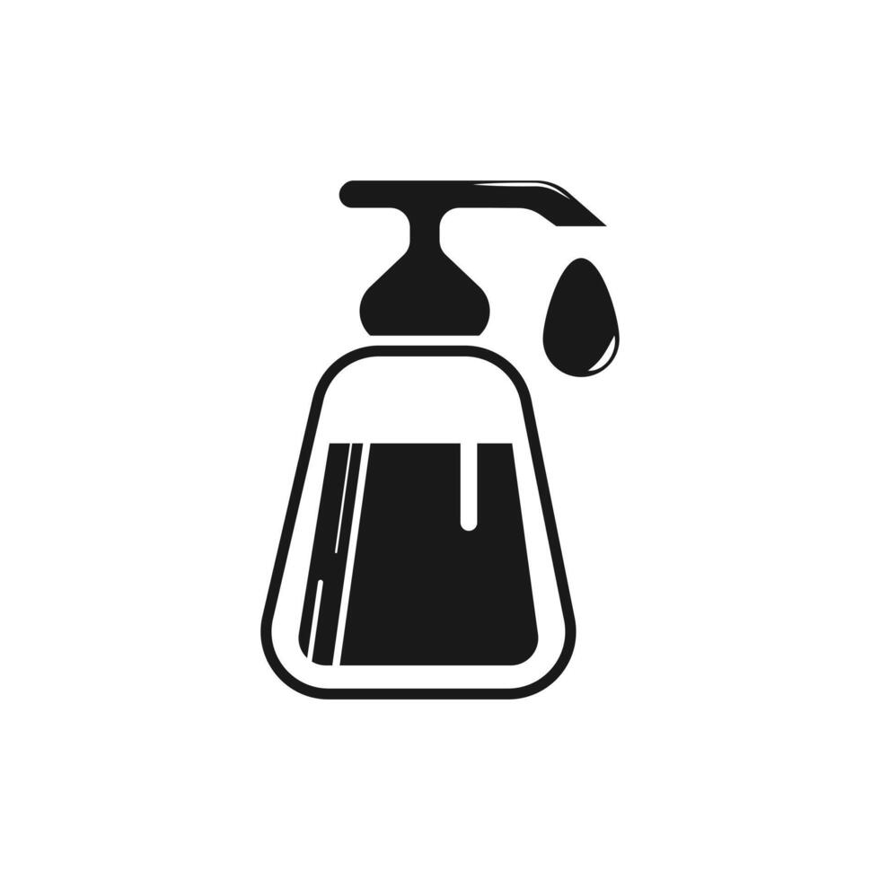 Bottle icon of disinfectant, liquid soap, beauty cream illustration vector