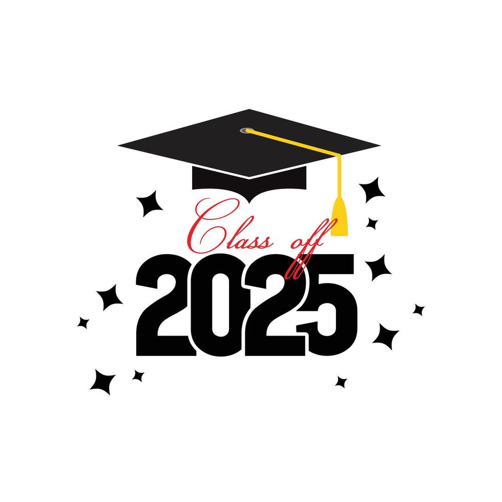 Class of 2025 typography text vector