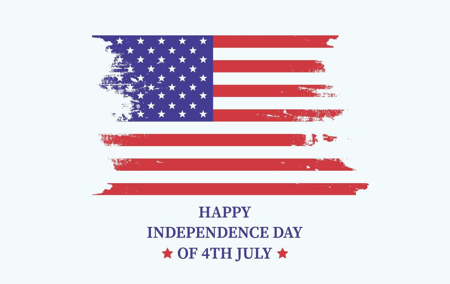 4th of july grunge flag design banner vector