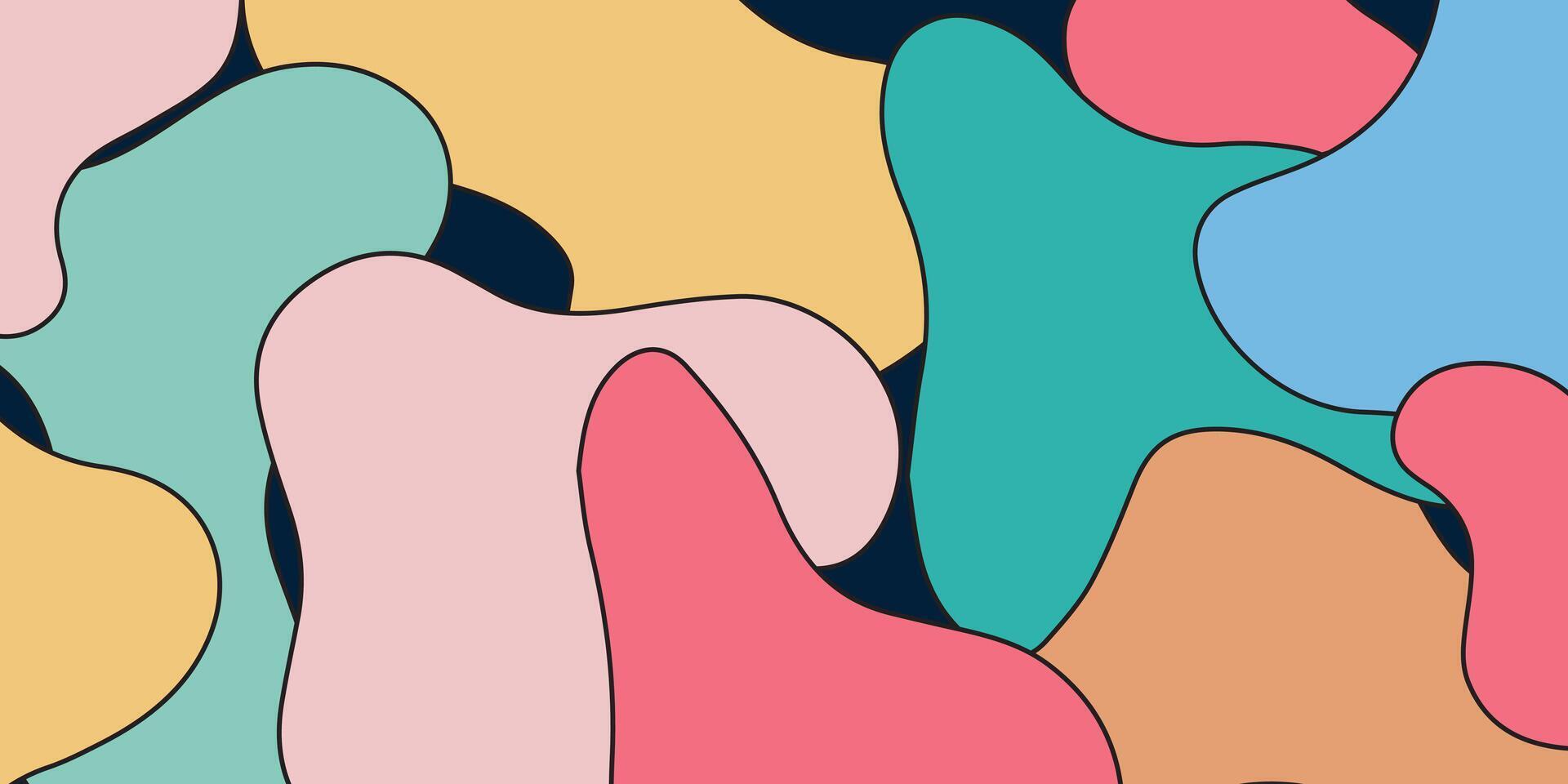 a colorful abstract pattern with shapes and colors vector