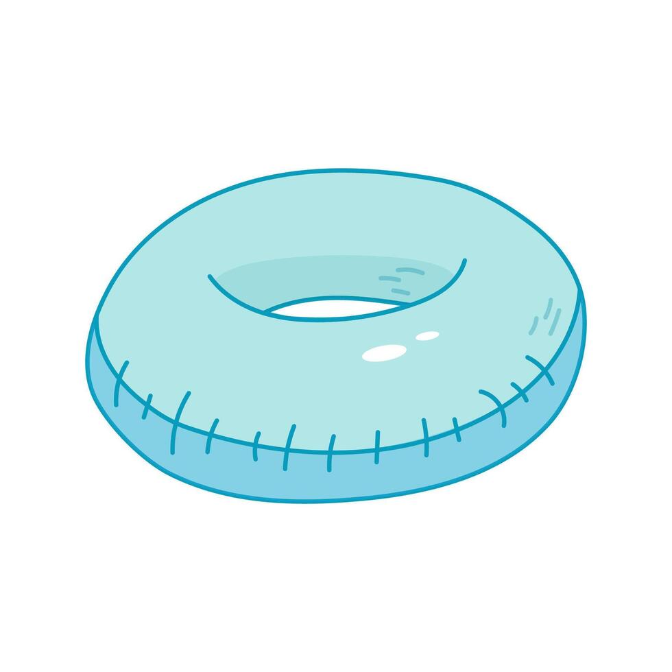Inflatable pool float ring for summer fun vector