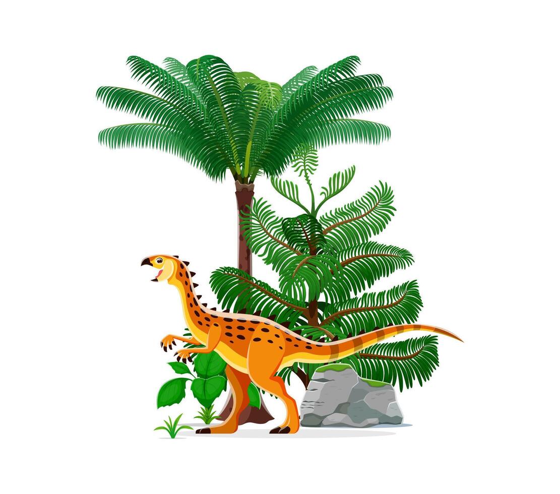 Dinosaur prehistoric lizard, Scutellosaurus dino vector
