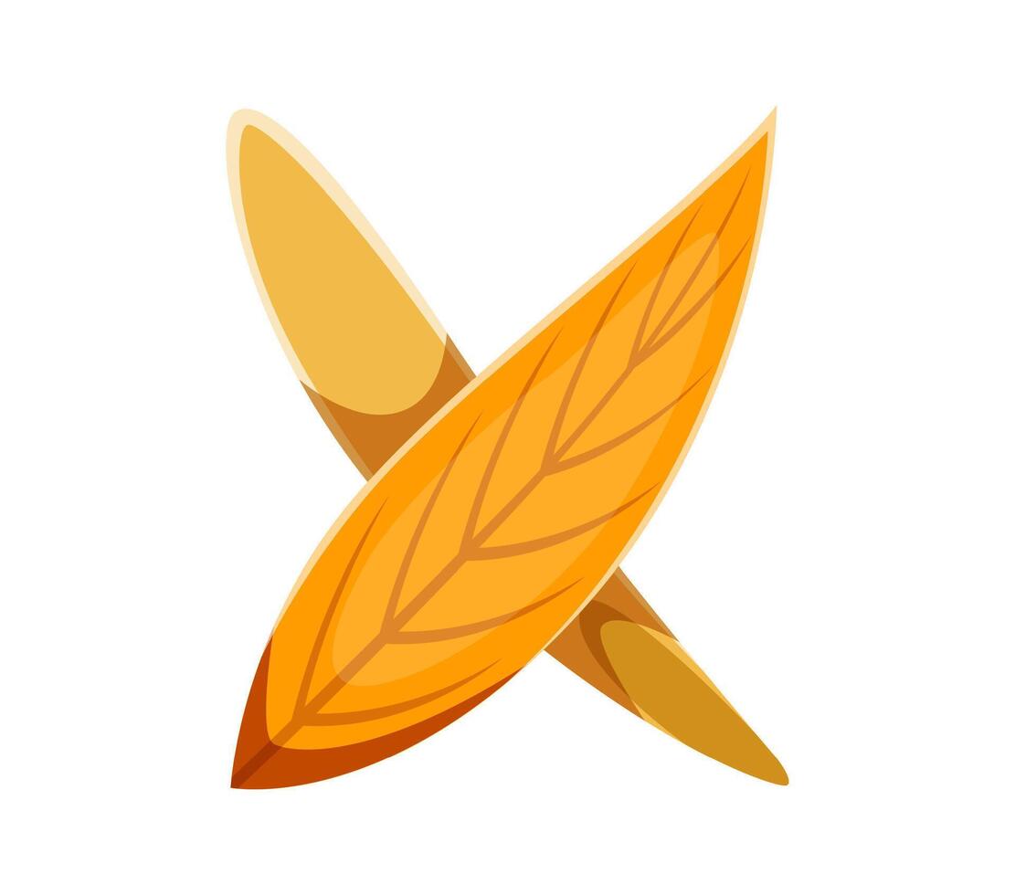 Autumn fall font typeface birch leaf letter X vector