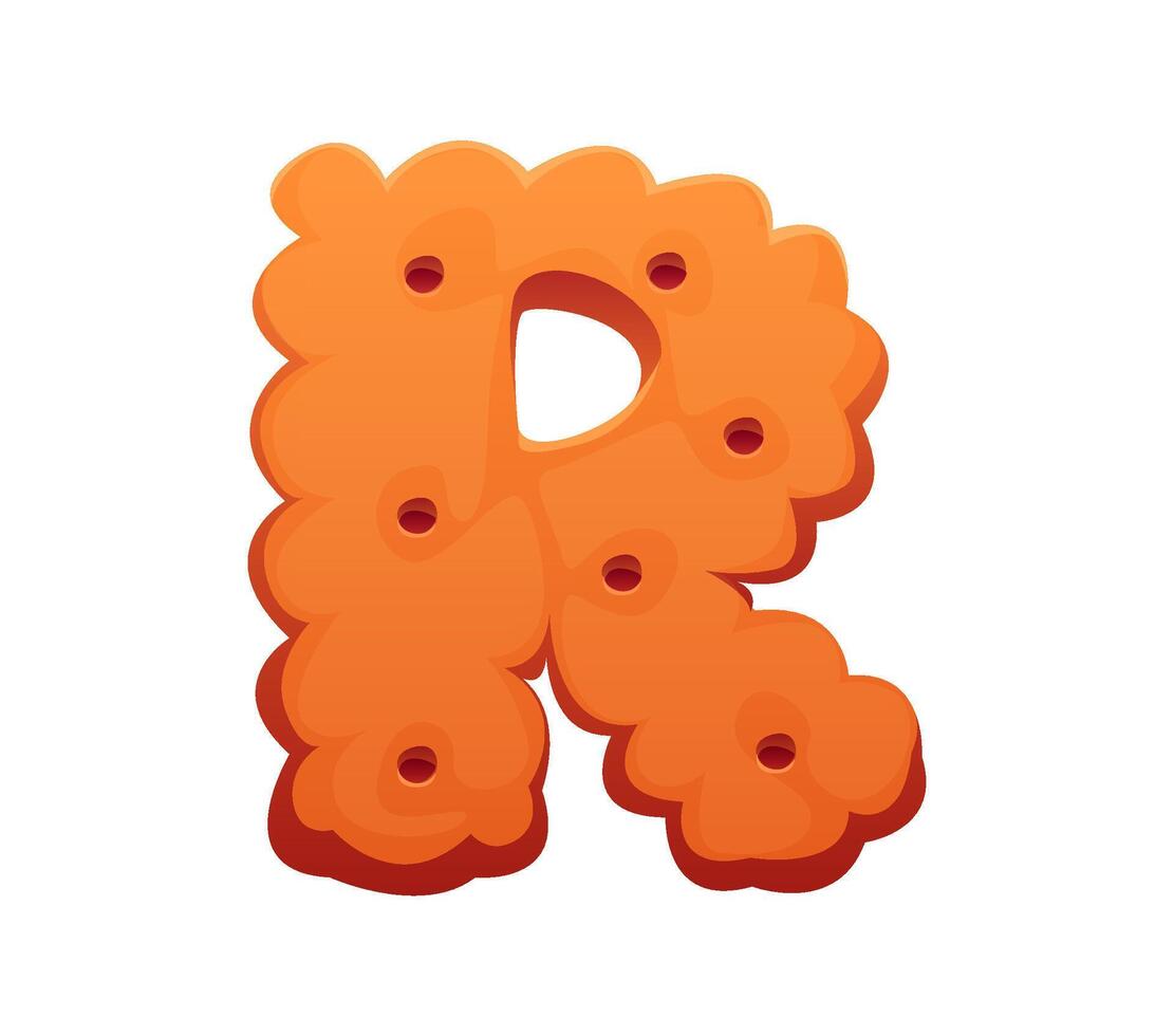Dessert font, sweet pastry type, cracker biscuit vector