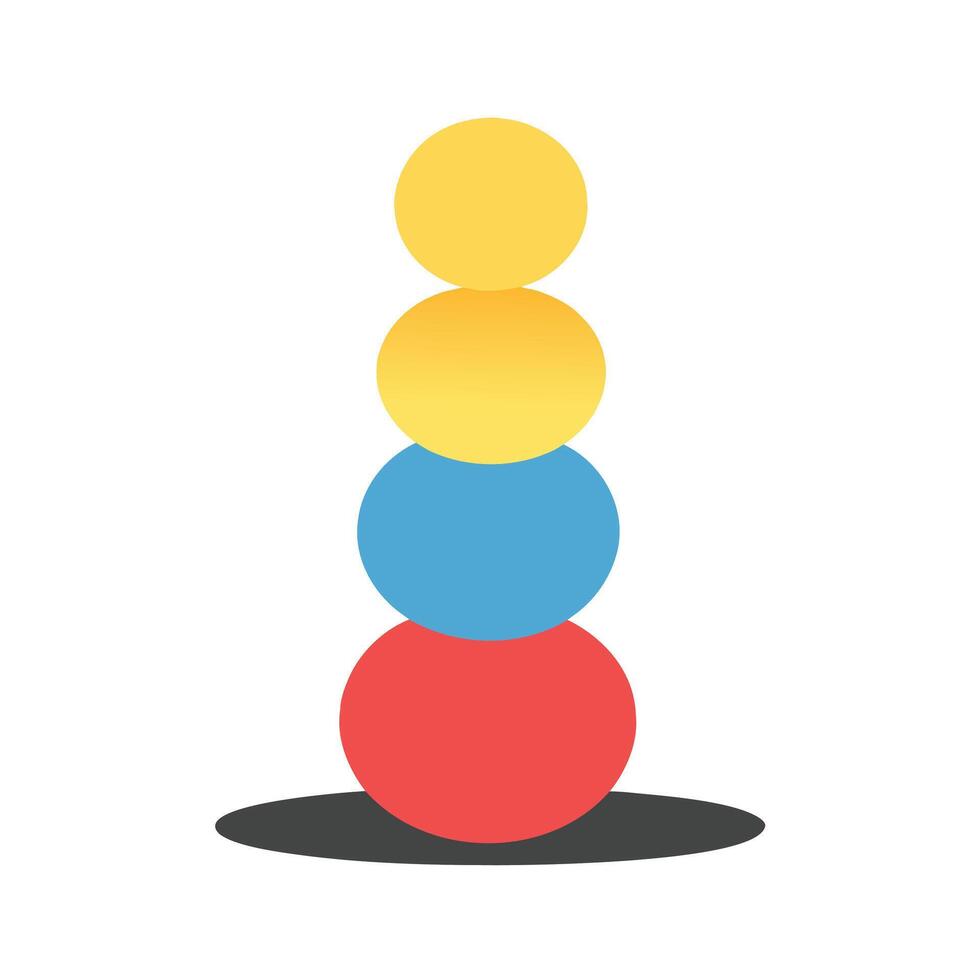 Stacked Colorful Circles for Balance or Playful Concepts vector