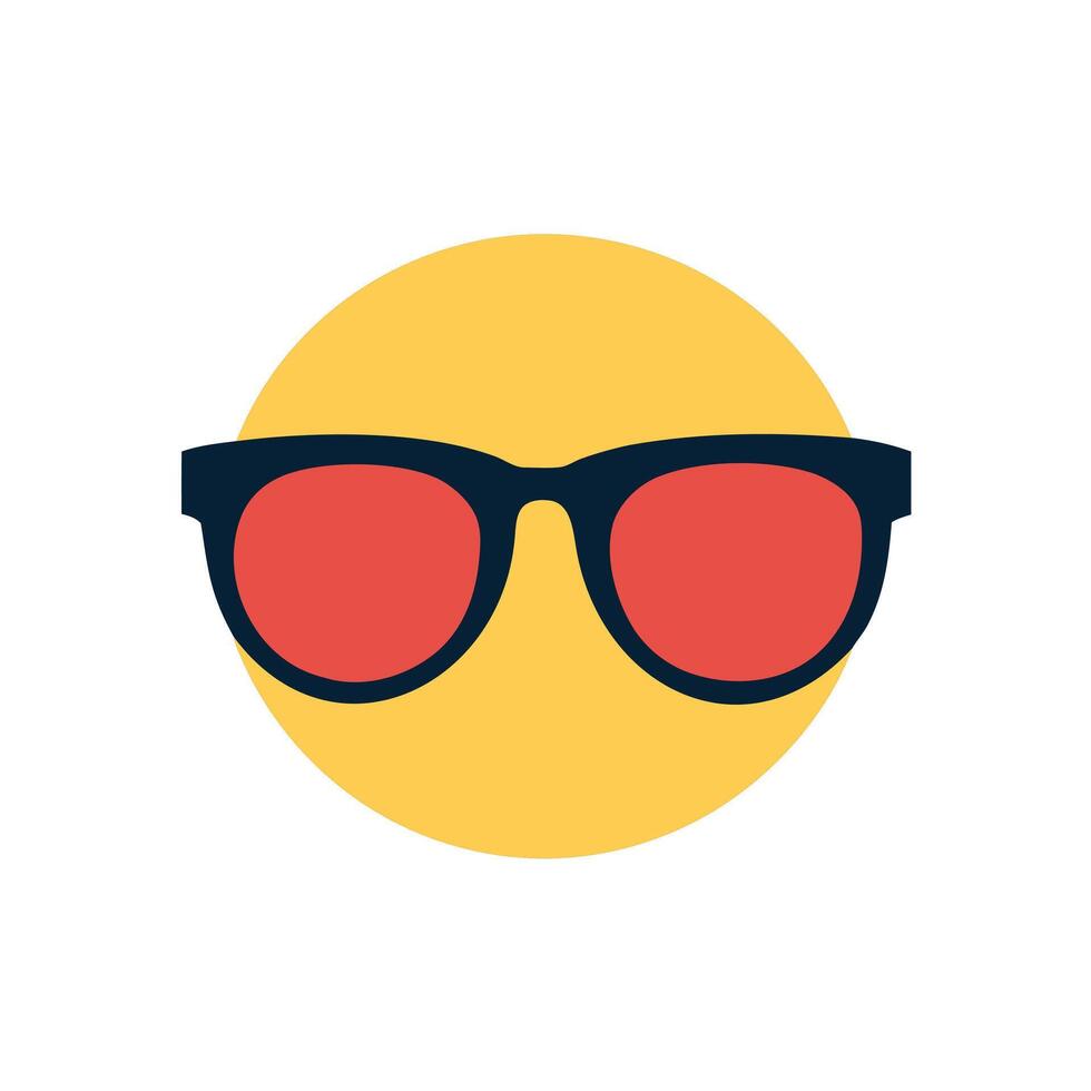 Cool Sunglasses Emoji for Summer or Style Themes vector