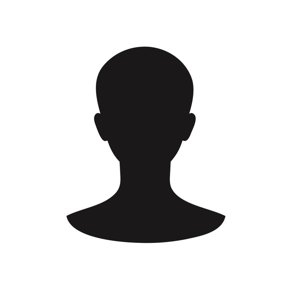 Anonymous Person Silhouette for User Placeholder or Privacy Concepts vector