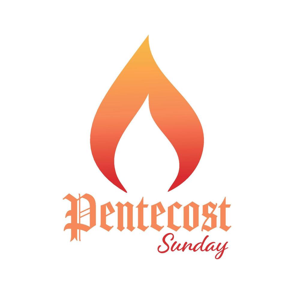 the pentecost sunday logo design vector
