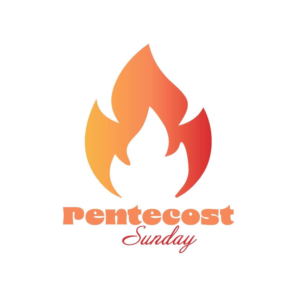 the pentecost sunday logo for print vector