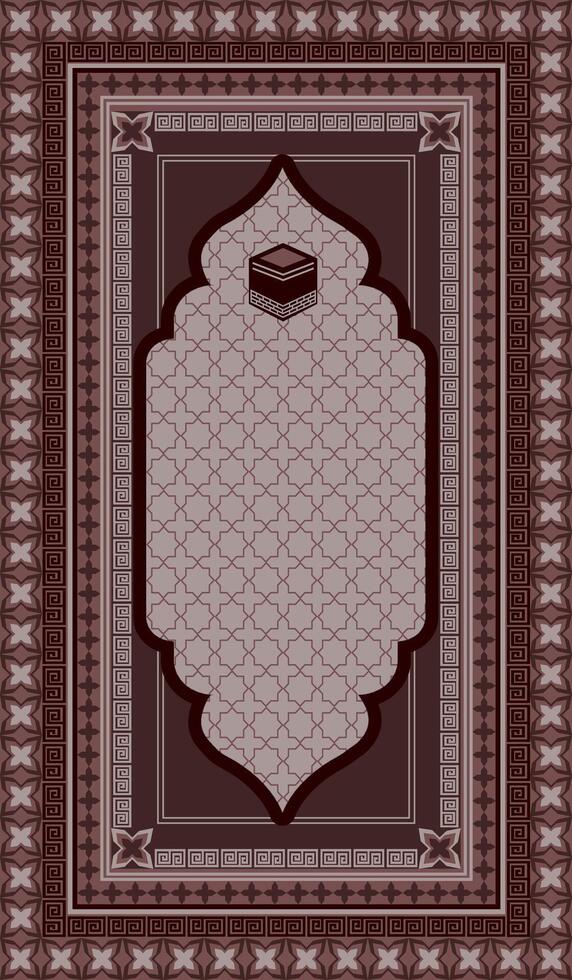 brown prayer mat with nice pattern vector