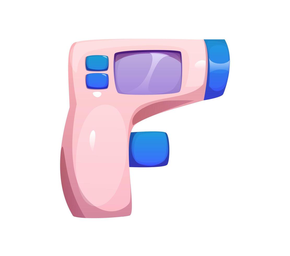 Medicine font type, infrared thermometer letter F vector