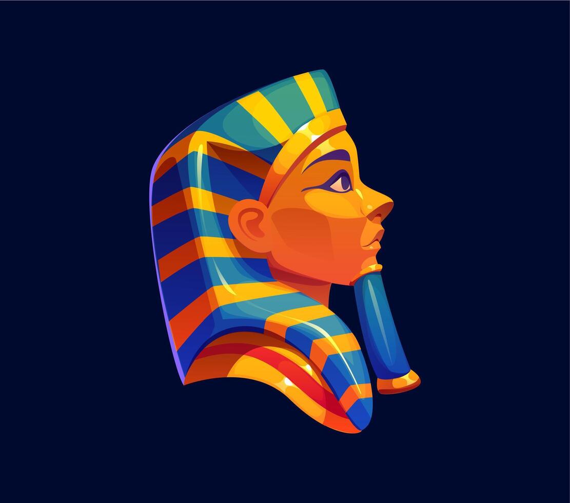 Ancient Egypt game icon, Egyptian Pharaoh mask vector