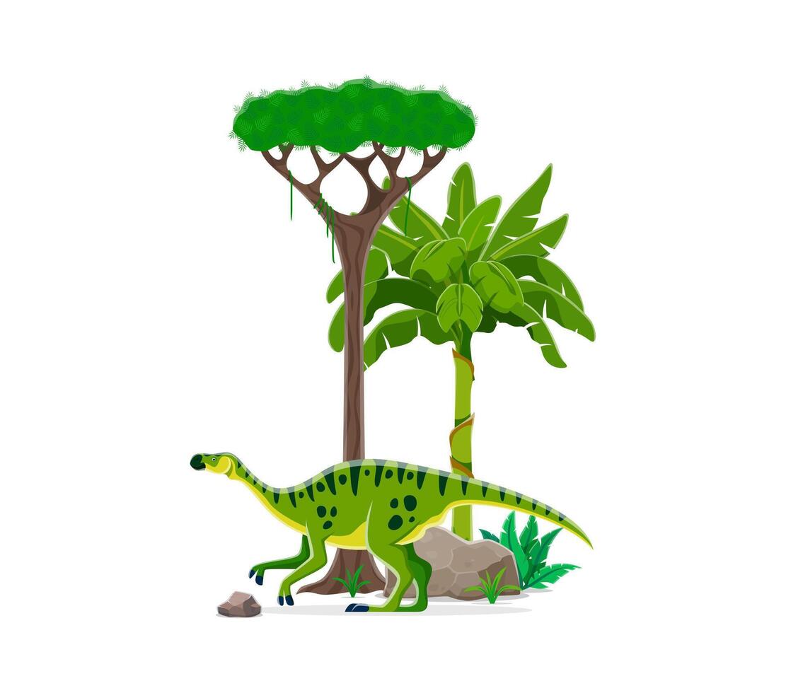Dinosaur lizard Maiasaura or prehistoric reptile vector