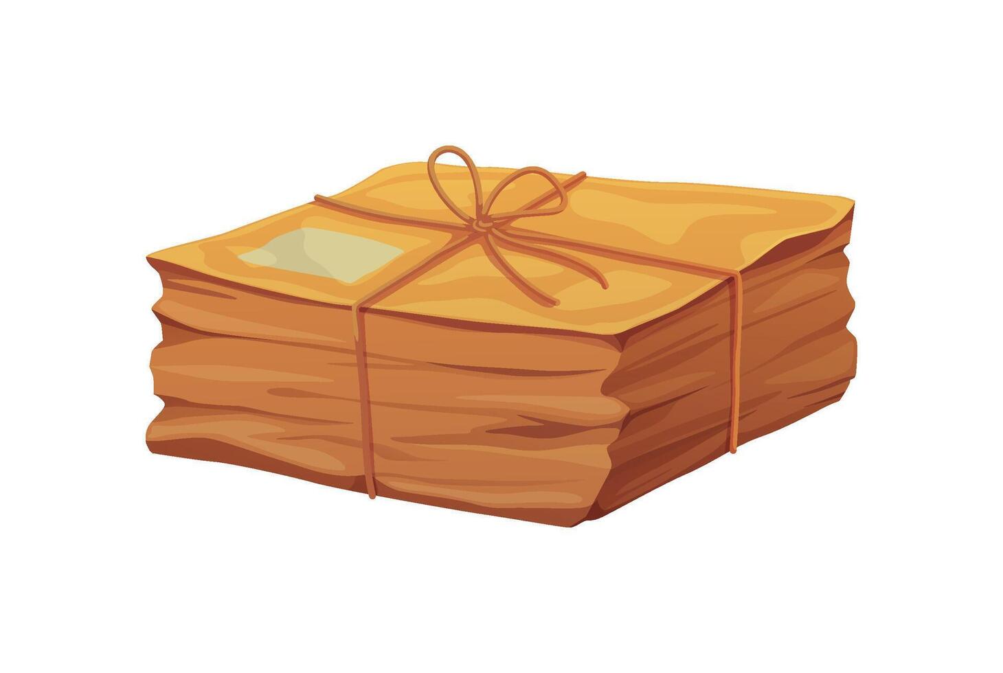Damaged and ripped cartoon package cardboard box vector