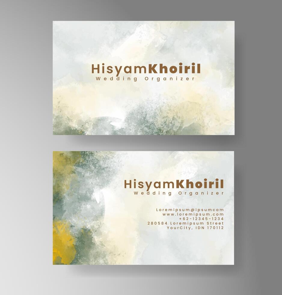 Classic card layout with watercolor flair vector