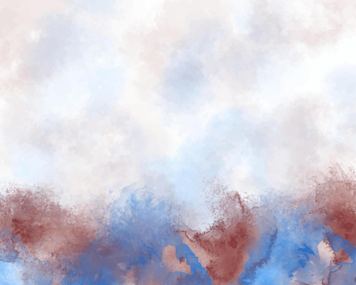 Mixed watercolor splotches for an artistic background. vector