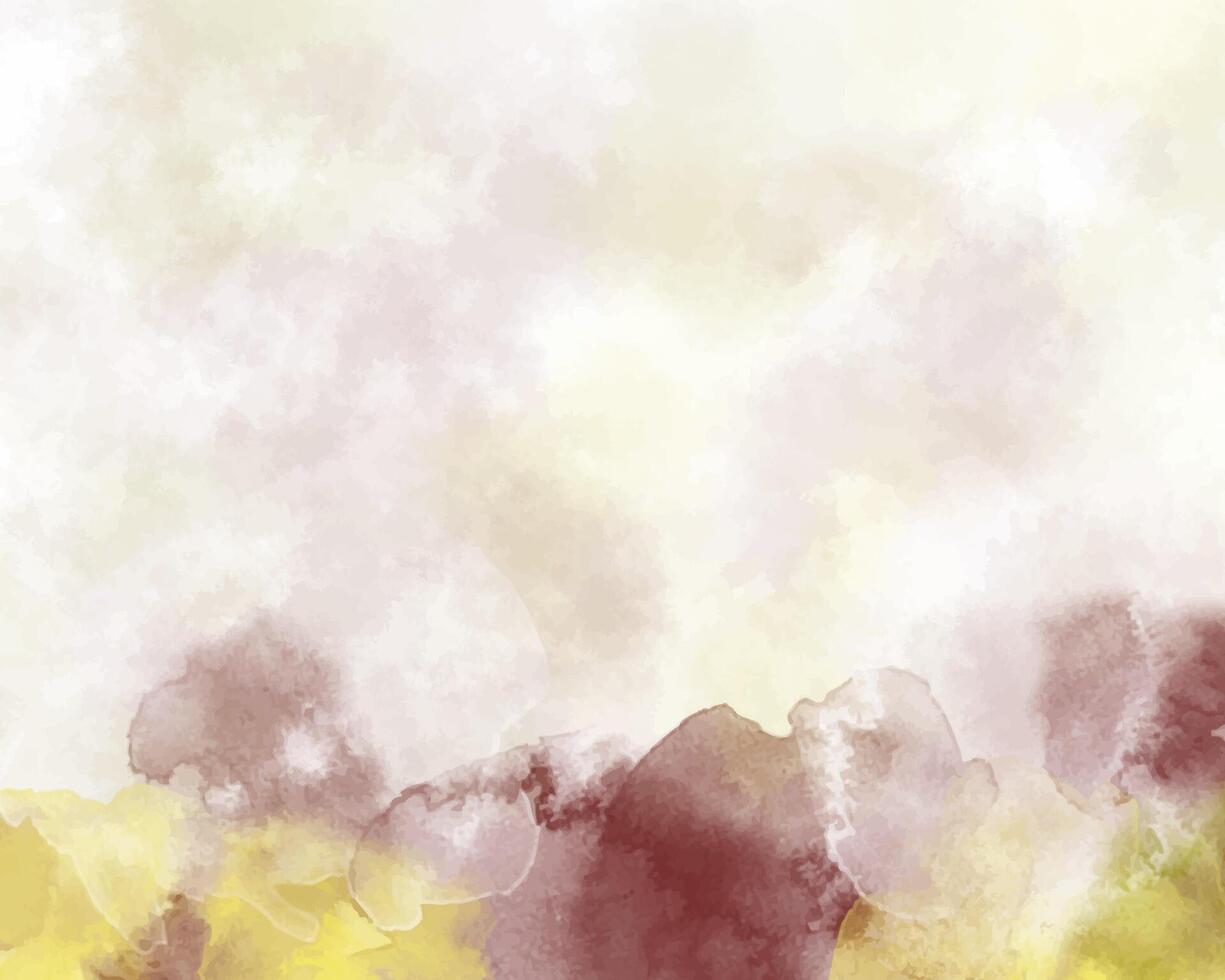 Soft watercolor washes merging into warm tones. vector