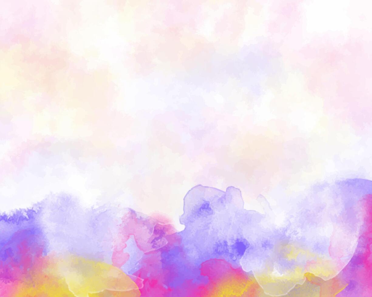 Abstract watercolor patterns in multicolored tones. vector