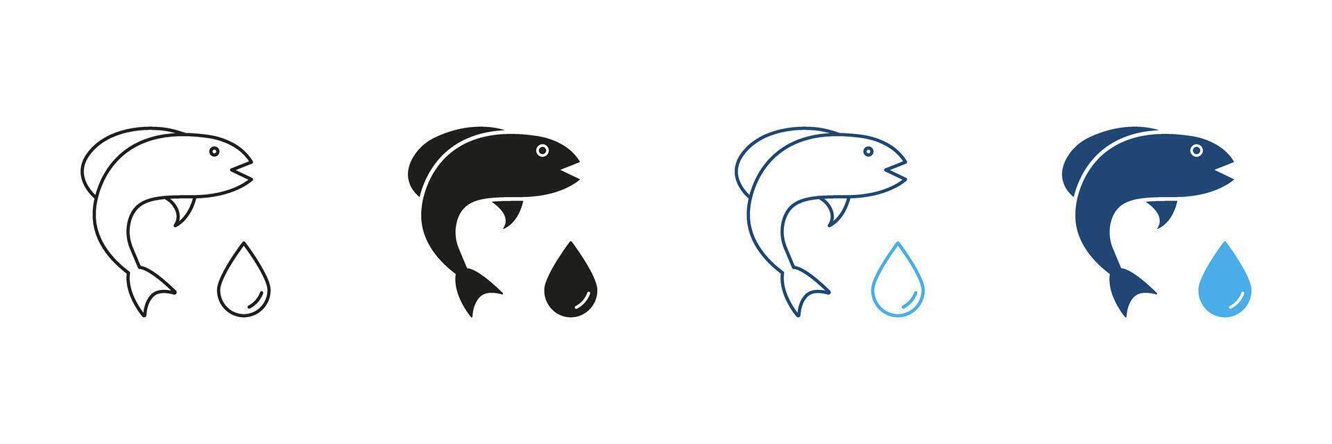 Omega 3 Fish Oil Line and Silhouette Icon Set. Healthy Food and Nutritional Supplement. Nutrition and Health. Editable Stroke. Isolated Illustration vector