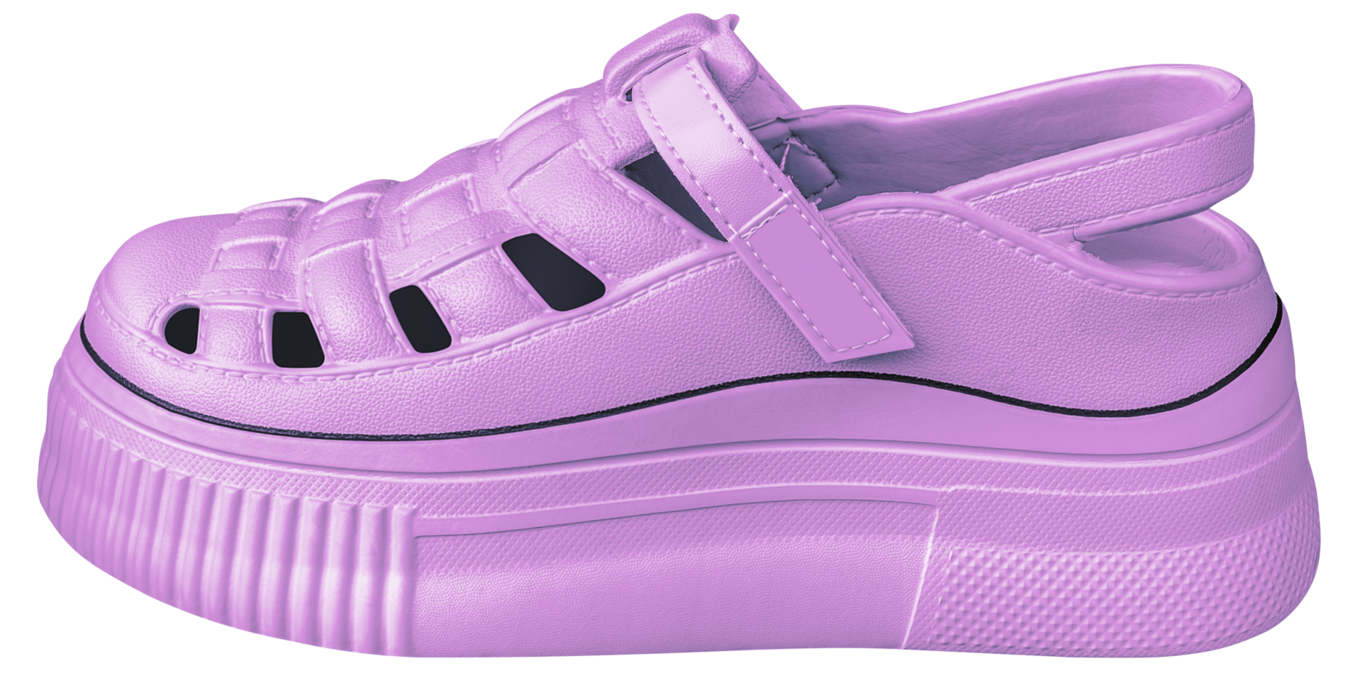 Side view pink slipper shoe png