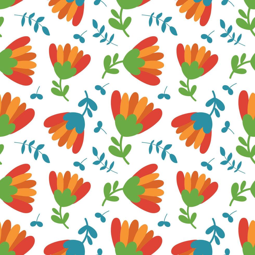 simple, fashionable colors. A collection of abstract modern flowers. A naive floral element for the design. vector