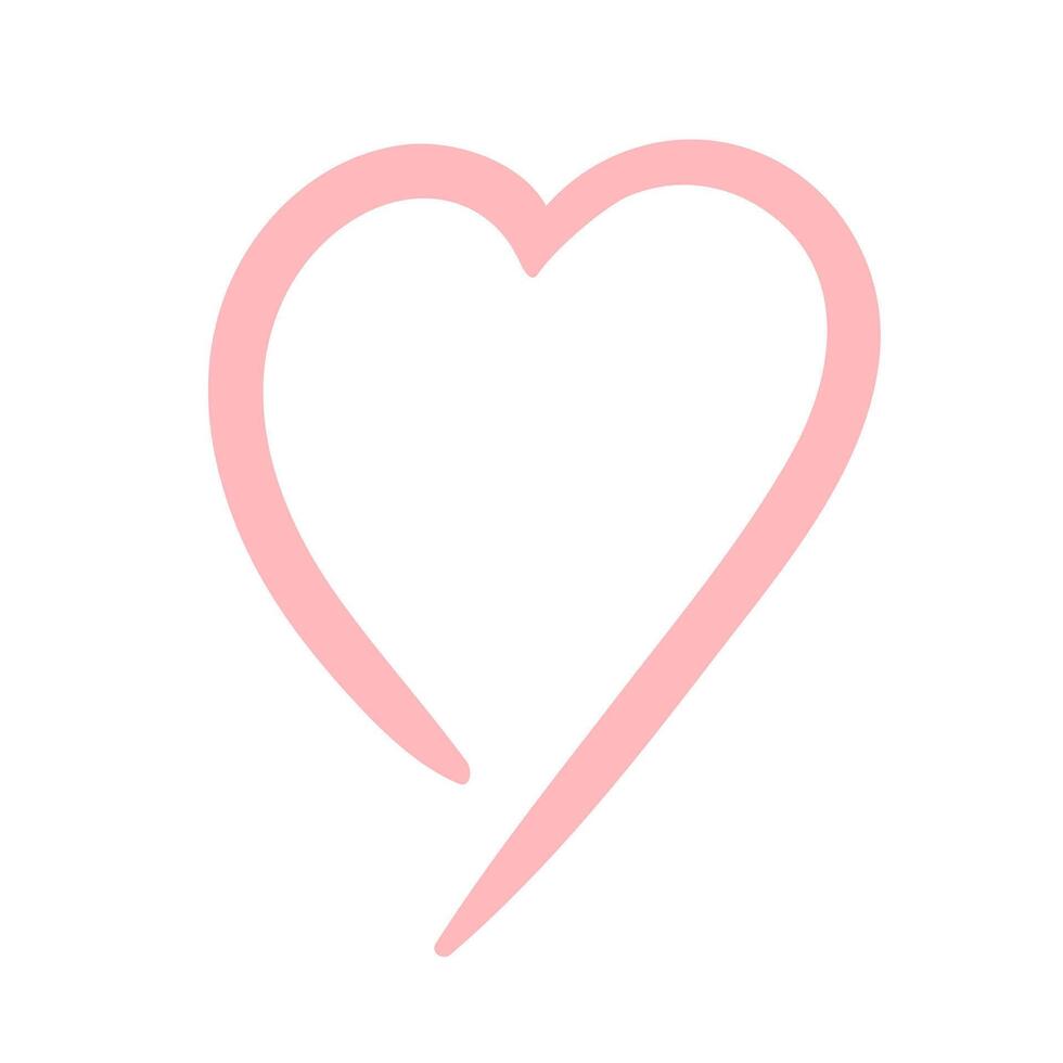 Rose heart shape isolated on white vector