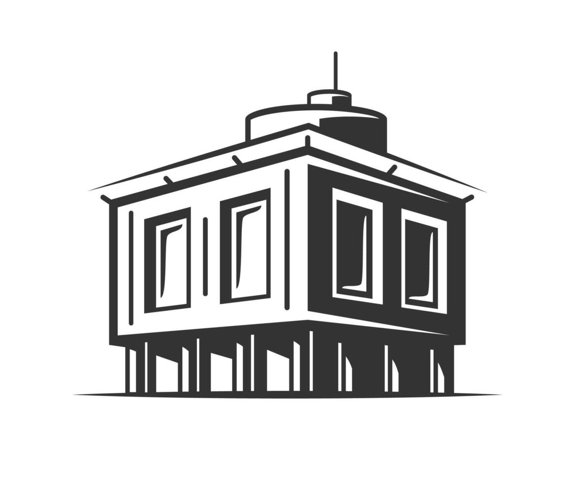 Modern building construction vector