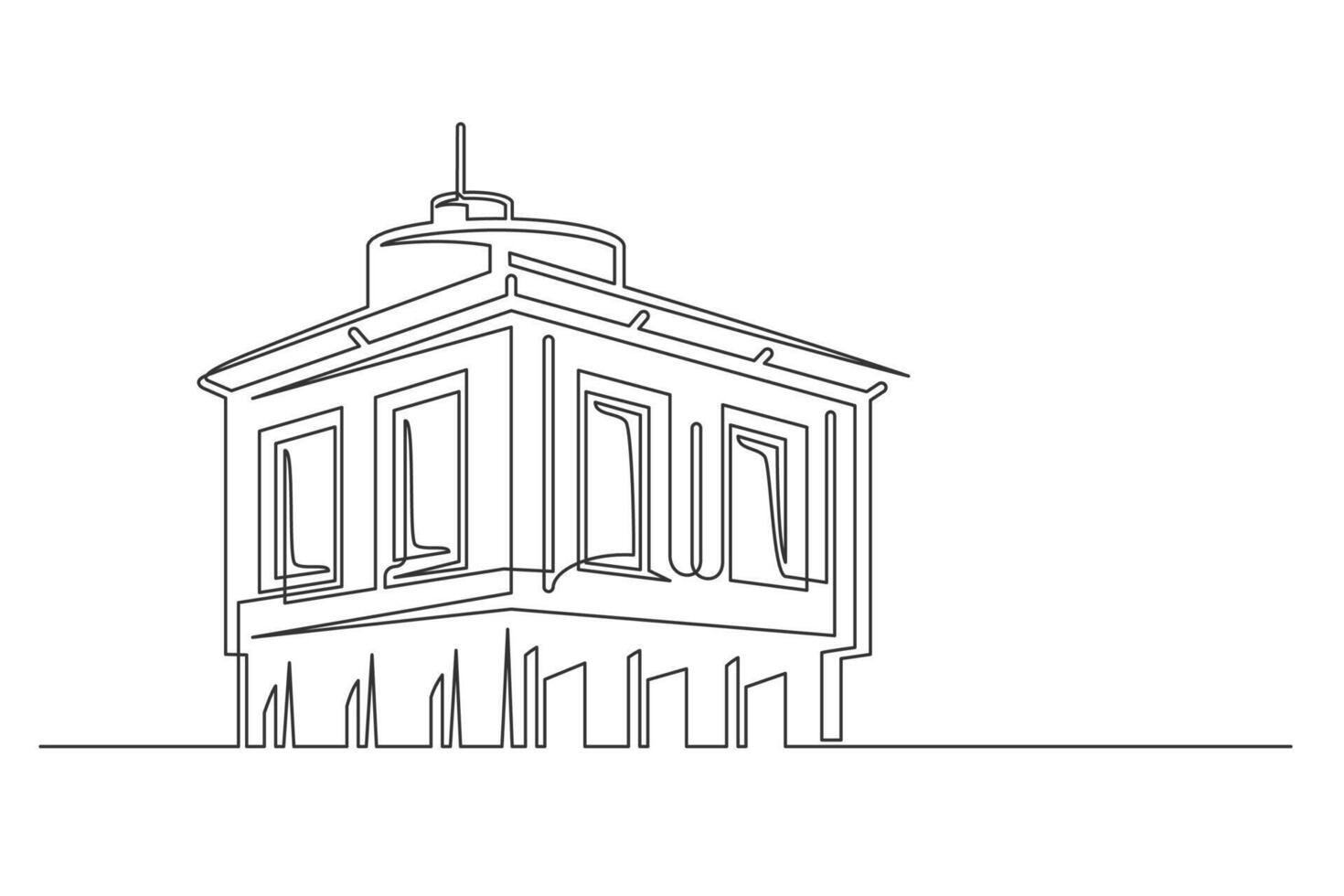 Building continuous one line symbol vector