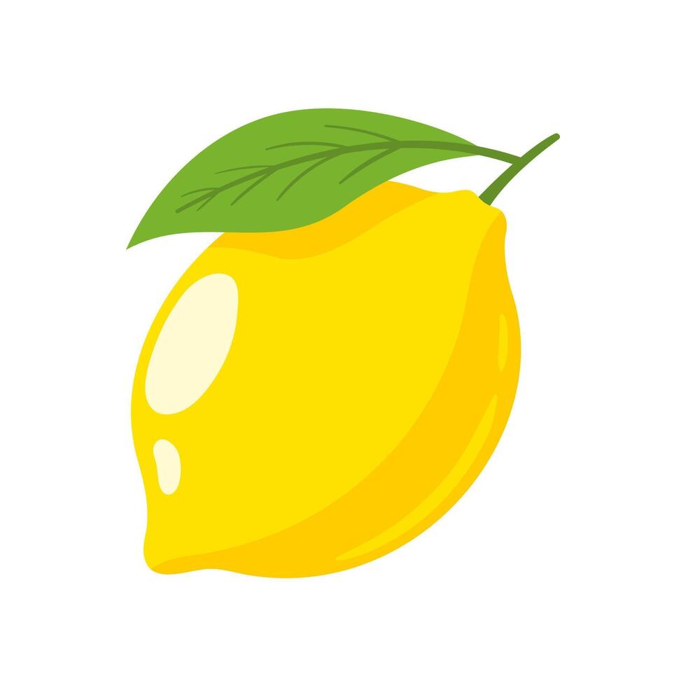 Yellow lemon icon vector
