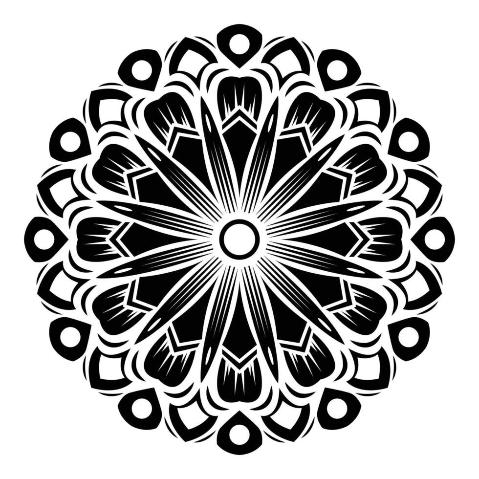 The Illustration of Flower Shield Ornate vector