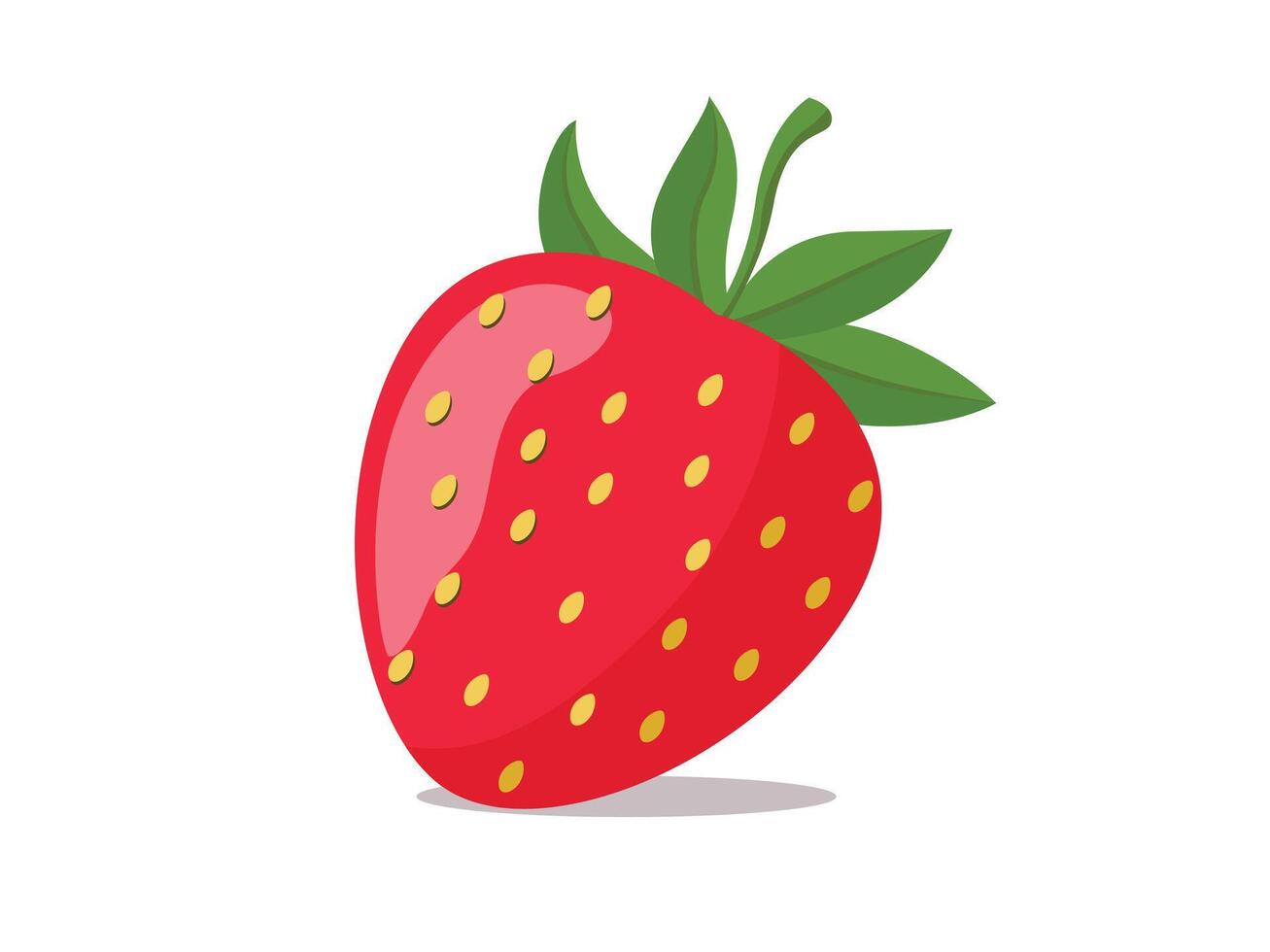 Flat design red strawberry high quality vector