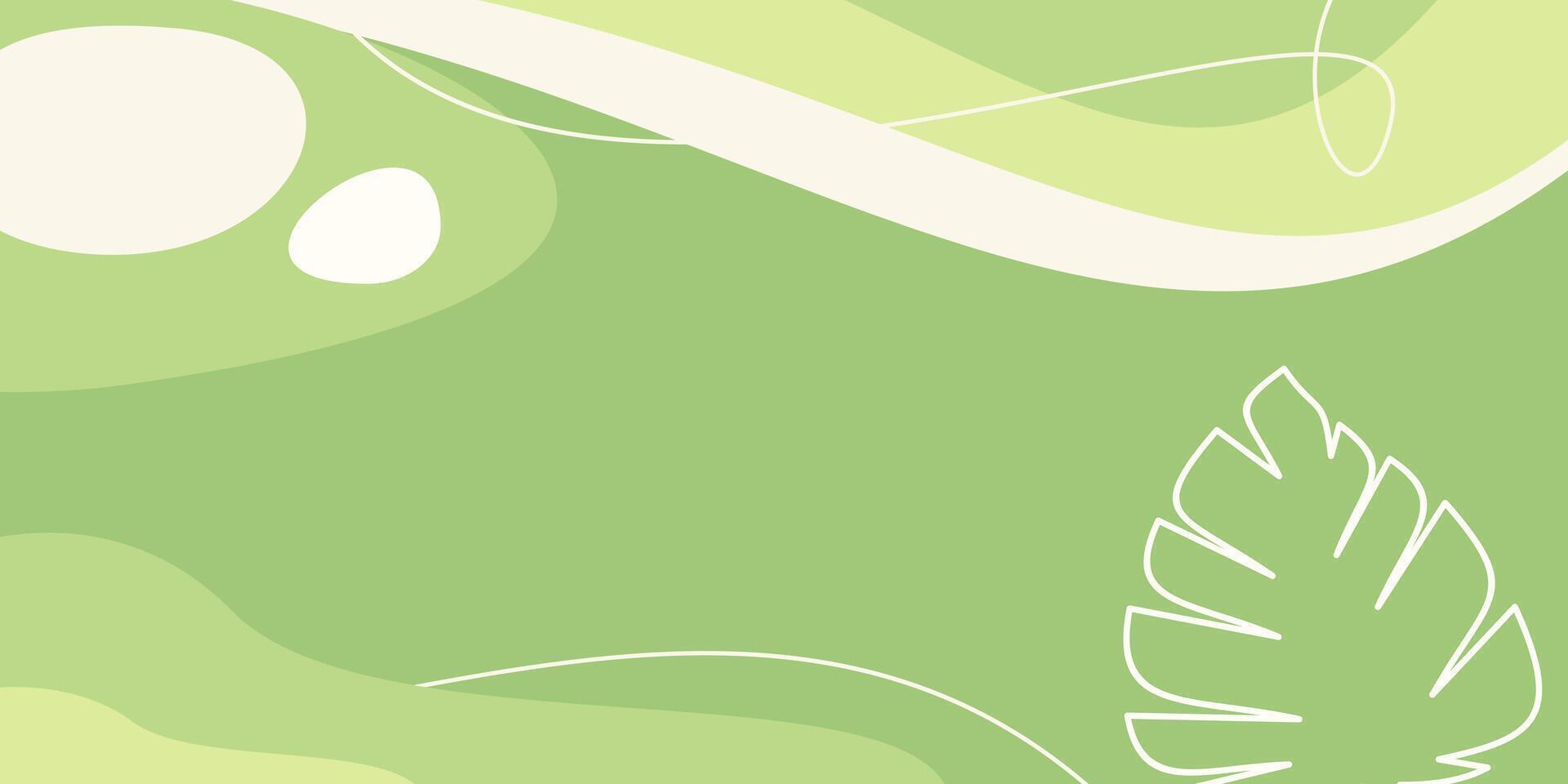 green abstract background wave pattern. free copyspace design. perfect for summer design vector