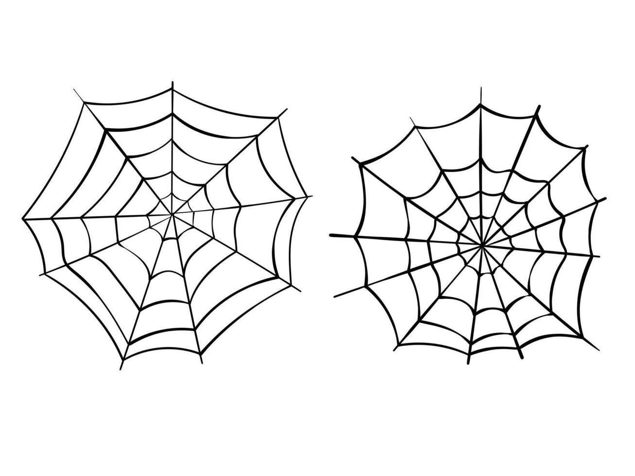 Hand drawn spider web stock illustration vector