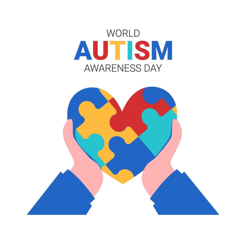 World autism awareness day vector