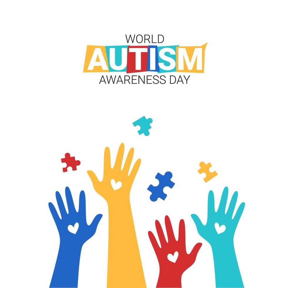 World autism day vector