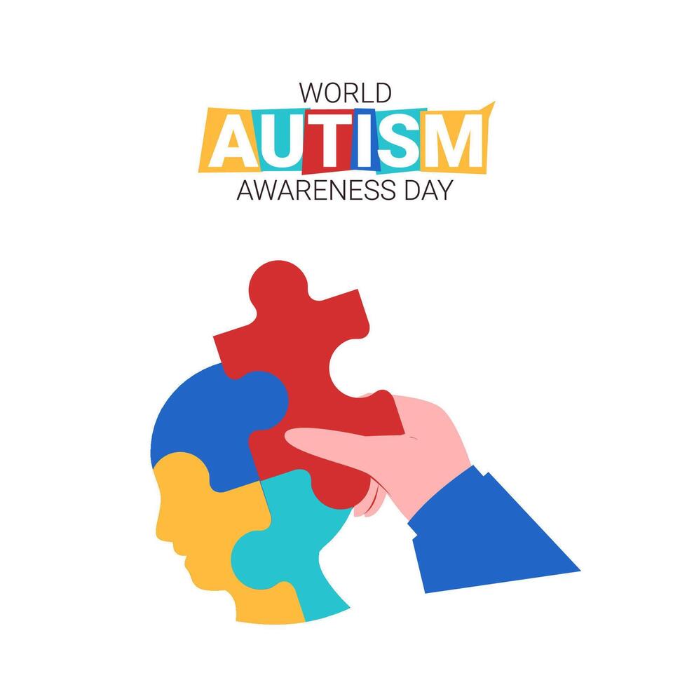 Autism awareness illustration vector