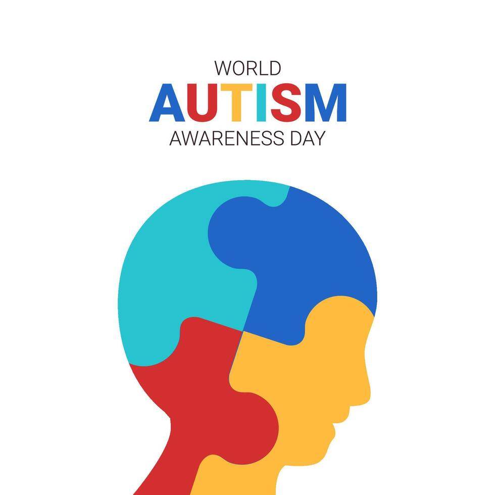 autism awareness poster vector