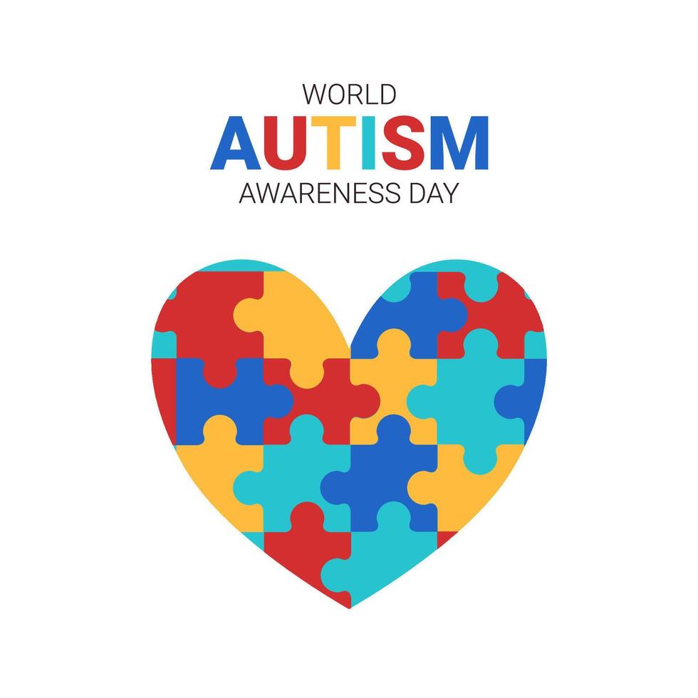 National autism acceptance month Illustration vector