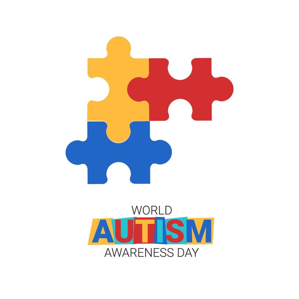 National autism acceptance month Concept vector