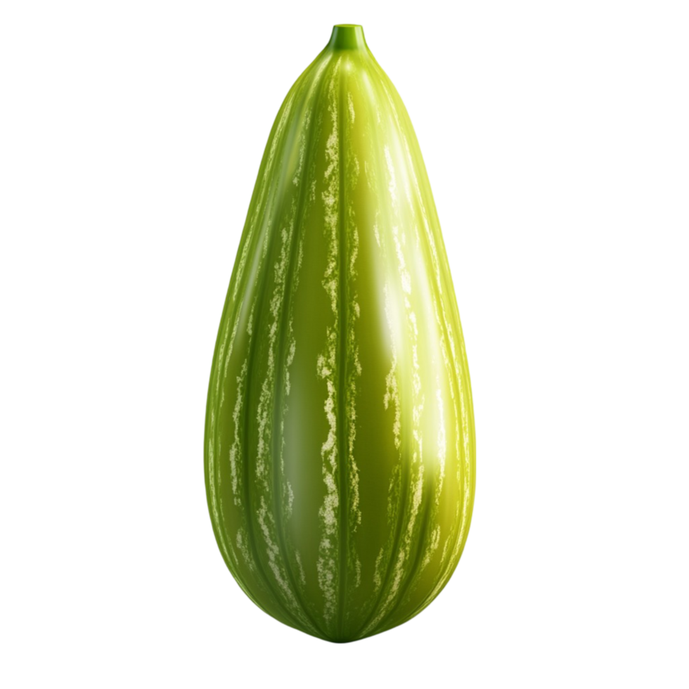 Bright Green Spiky Gourd with Smooth Texture png