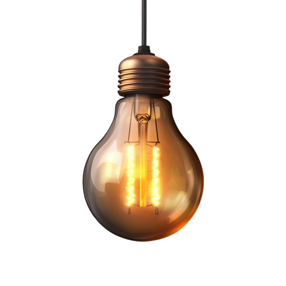 A Retro Industrial Light Bulb Unique Filament Lighting png